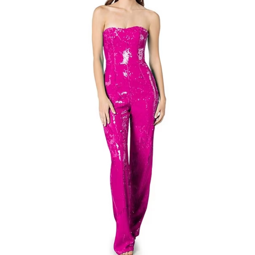 NWT Dress the Population Andy Sequin Barbie Jumpsuit Sz Small